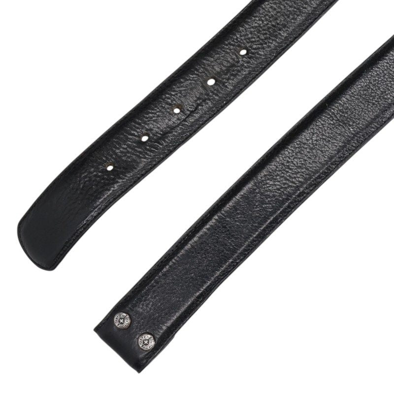 Chrome Hearts 1.5in Scroll Label Rivets Leather Belt Size 34