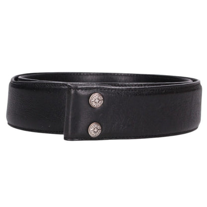 Chrome Hearts 1.5inch Scroll Label Leather Belt Size 32