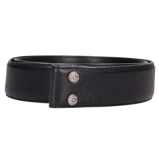 Chrome Hearts 1.5inch Scroll Label Leather Belt Size 32