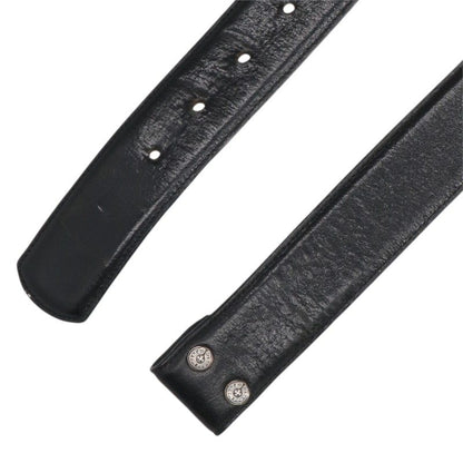 Chrome Hearts 1.5inch Scroll Label Leather Belt Size 32