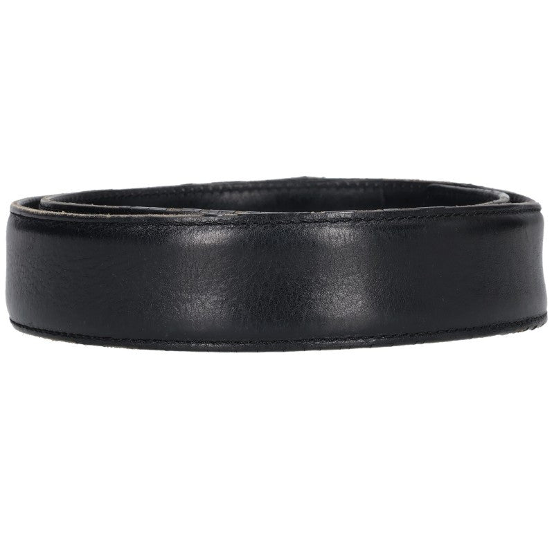Chrome Hearts Black/Silver 1.5in Scroll Rivets Belt Size 30