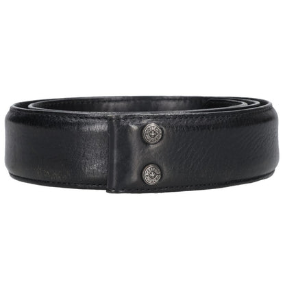 Chrome Hearts 1.5" Scroll Label Belt Black/Silver Size 32