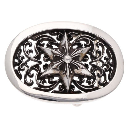 Chrome Hearts BUCKL OVAL STAR1.5 Classic Oval Silver Buckle
