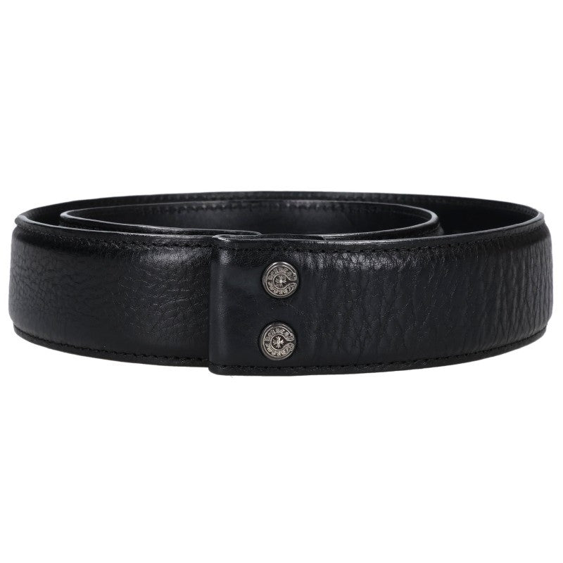 Chrome Hearts 1.5" Scroll Label Rivets Leather Belt Size 30
