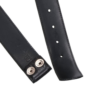 Chrome Hearts 1.5" Scroll Label Rivets Leather Belt Size 30