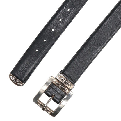Chrome Hearts BLT 3PC OTJ Leather Belt Black Silver Size 36