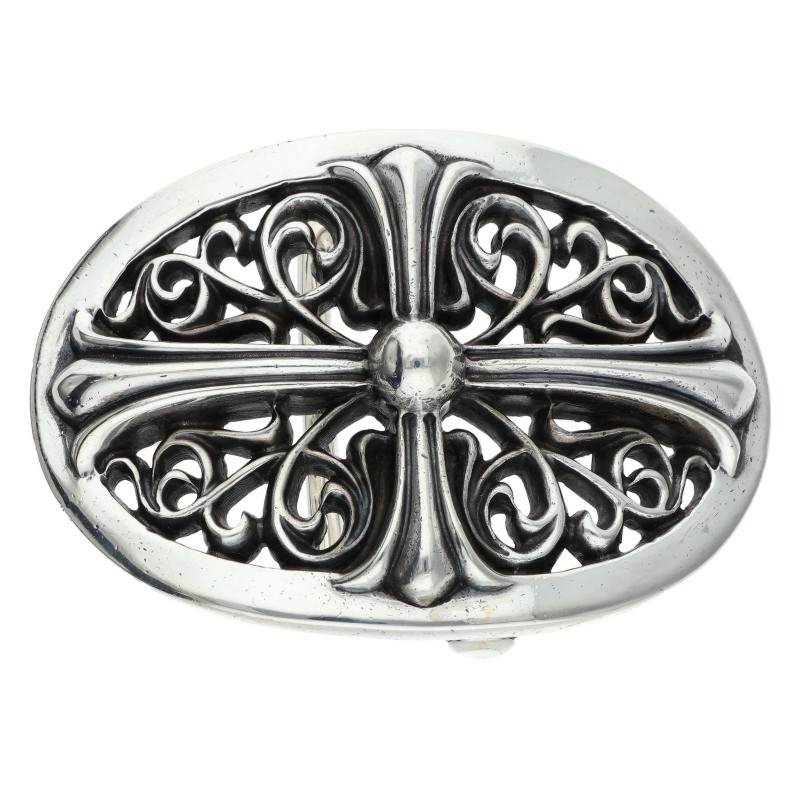 Chrome Hearts Sterling Silver Classic Oval Cross Buckle