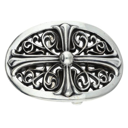 Chrome Hearts Sterling Silver Classic Oval Cross Buckle