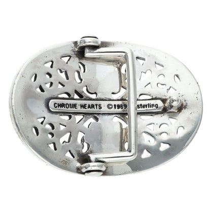 Chrome Hearts Sterling Silver Classic Oval Cross Buckle