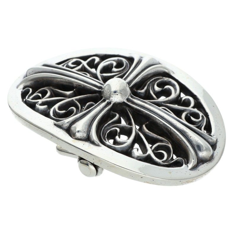 Chrome Hearts Sterling Silver Classic Oval Cross Buckle