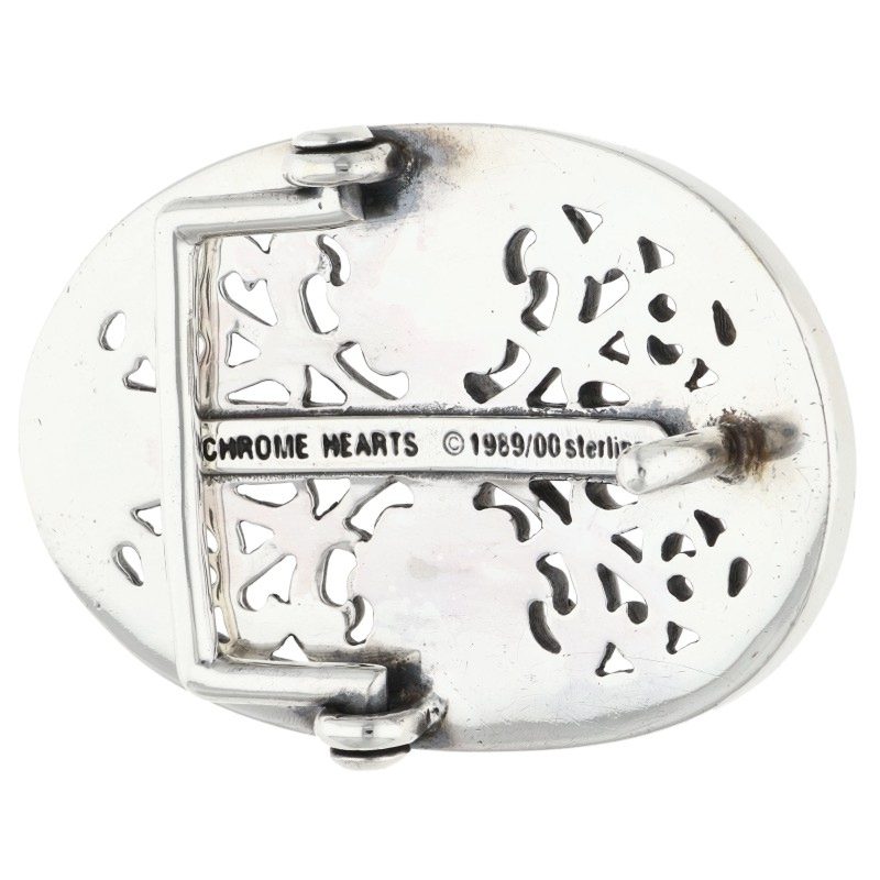Chrome Hearts Silver Classic Oval Cross Buckle