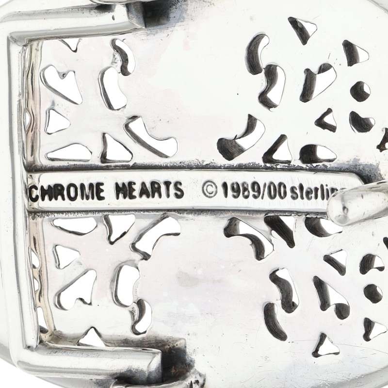 Chrome Hearts Silver Classic Oval Cross Buckle
