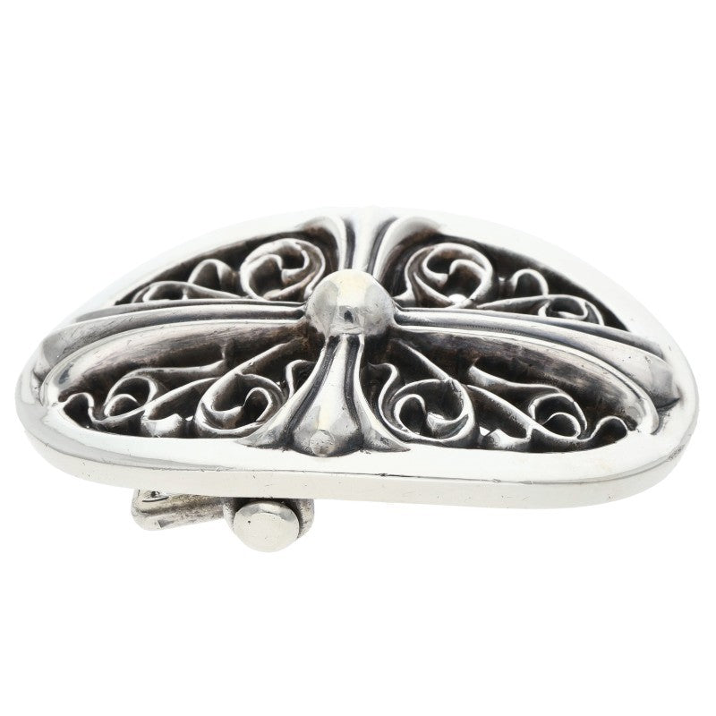 Chrome Hearts Silver Classic Oval Cross Buckle
