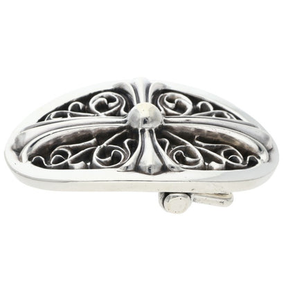 Chrome Hearts Silver Classic Oval Cross Buckle