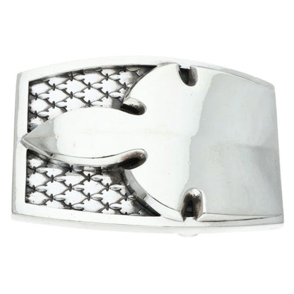 Chrome Hearts Single Military Fleur Knee Silver Buckle