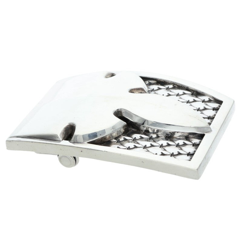 Chrome Hearts Single Military Fleur Knee Silver Buckle