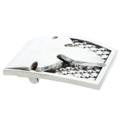Chrome Hearts Single Military Fleur Knee Silver Buckle
