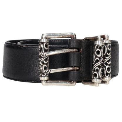 Chrome Hearts Double Pin Belt Black/Silver Size 32 Inch