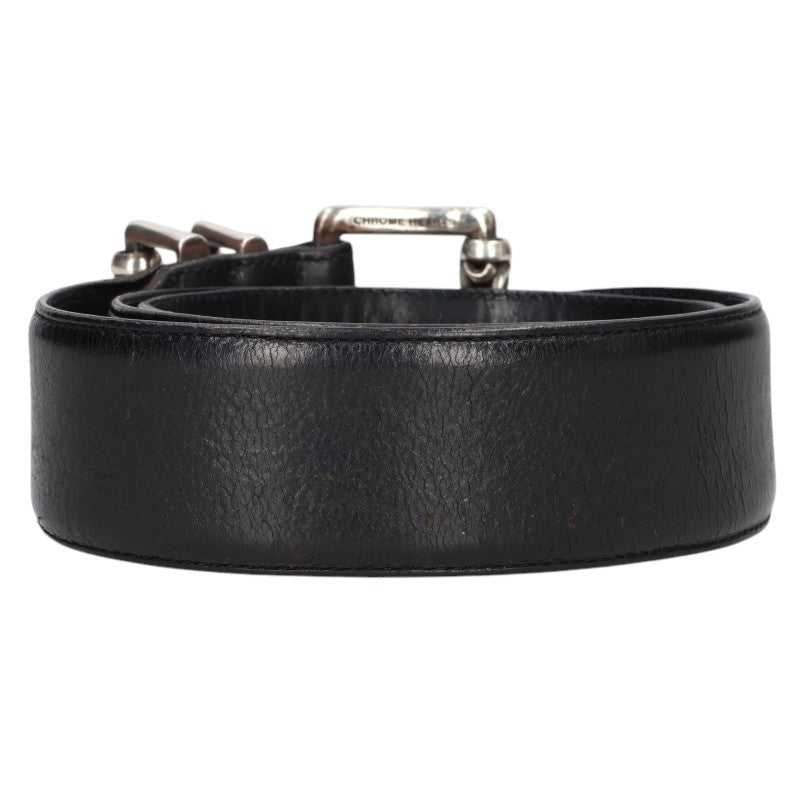 Chrome Hearts Double Pin Belt Black/Silver Size 32 Inch