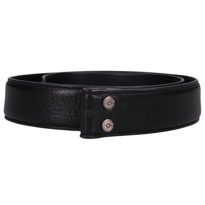 Chrome Hearts 1.5" Scroll Label Rivets Leather Belt Size 28