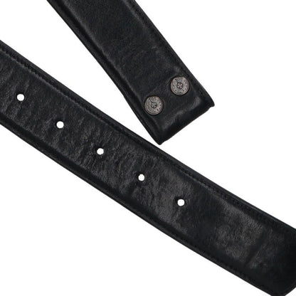 Chrome Hearts 1.5" Scroll Label Rivets Leather Belt Size 28