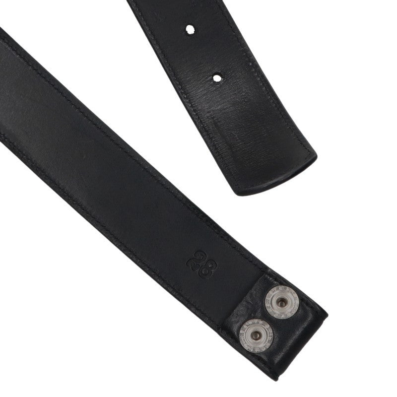 Chrome Hearts 1.5" Scroll Label Rivets Leather Belt Size 28