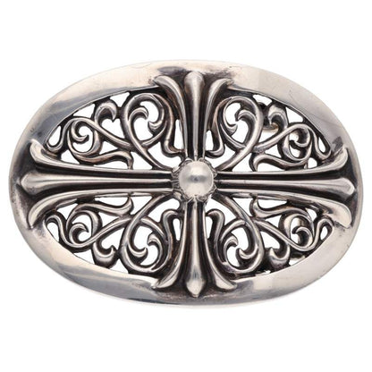 Chrome Hearts Sterling Silver Large Classic Oval Belt Buckle