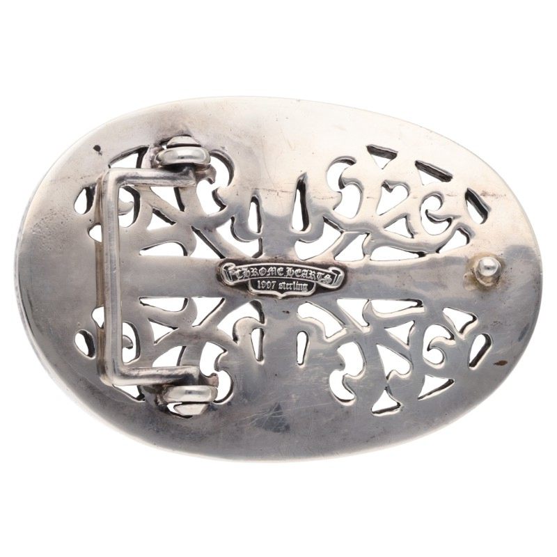 Chrome Hearts Sterling Silver Large Classic Oval Belt Buckle
