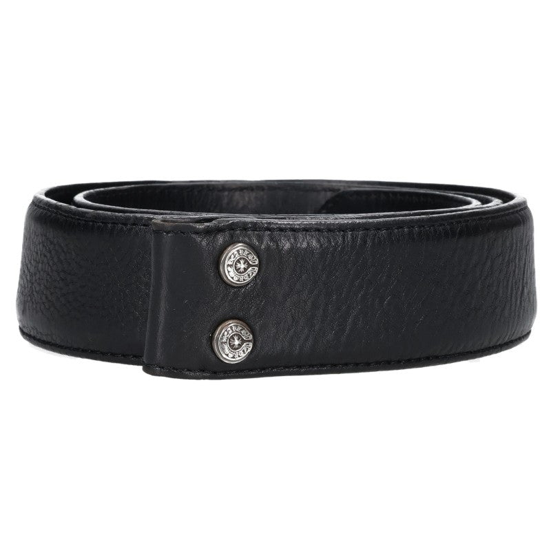 Chrome Hearts 1.5" Scroll Label Leather Belt Size 32 Inch