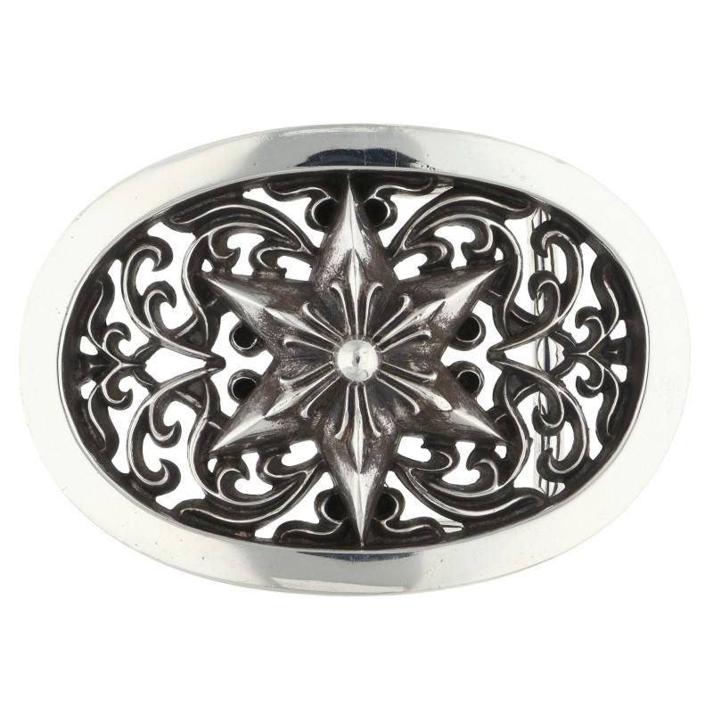 Chrome Hearts 1.5 Classic Oval Star Sterling Silver Buckle