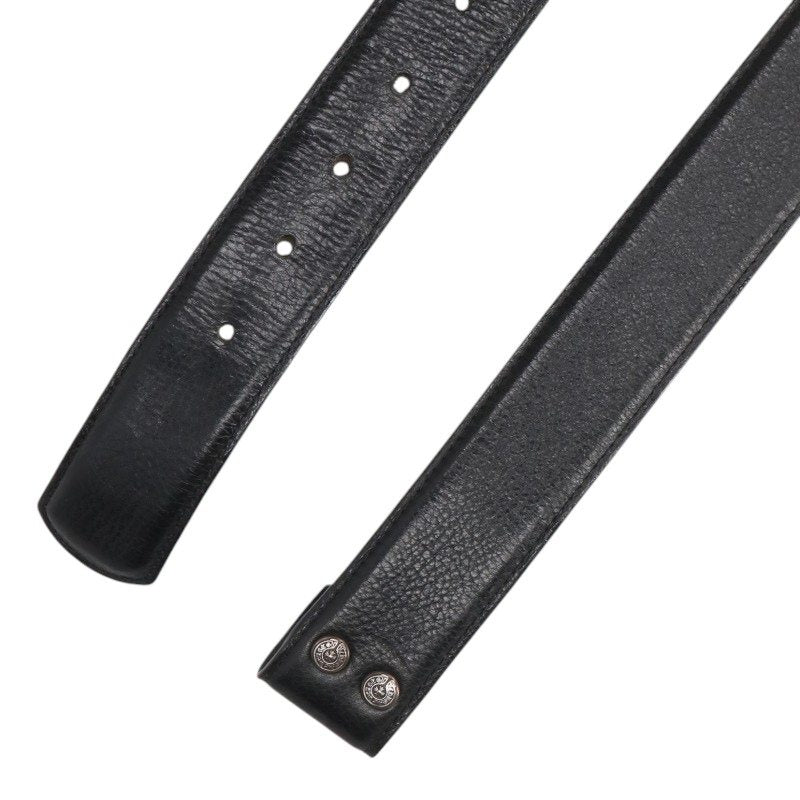 Chrome Hearts 1.5in Scroll Label Rivets Leather Belt Size 32