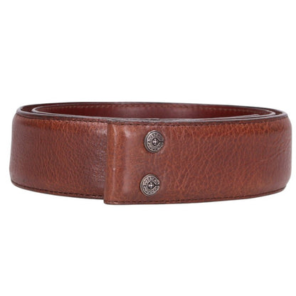 Chrome Hearts Brown Scroll Label Rivets Leather Belt Size 30