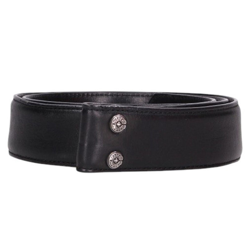 Chrome Hearts 1.5" Scroll Rivet Leather Belt Size 32