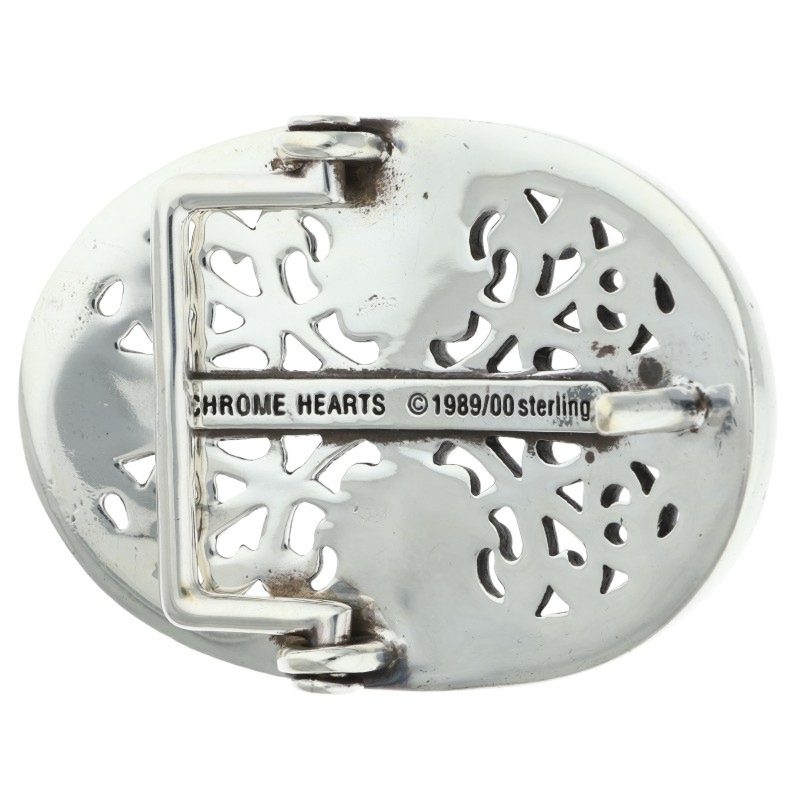 Chrome Hearts Classic Oval Cross Silver Buckle