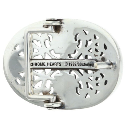 Chrome Hearts Classic Oval Cross Silver Buckle