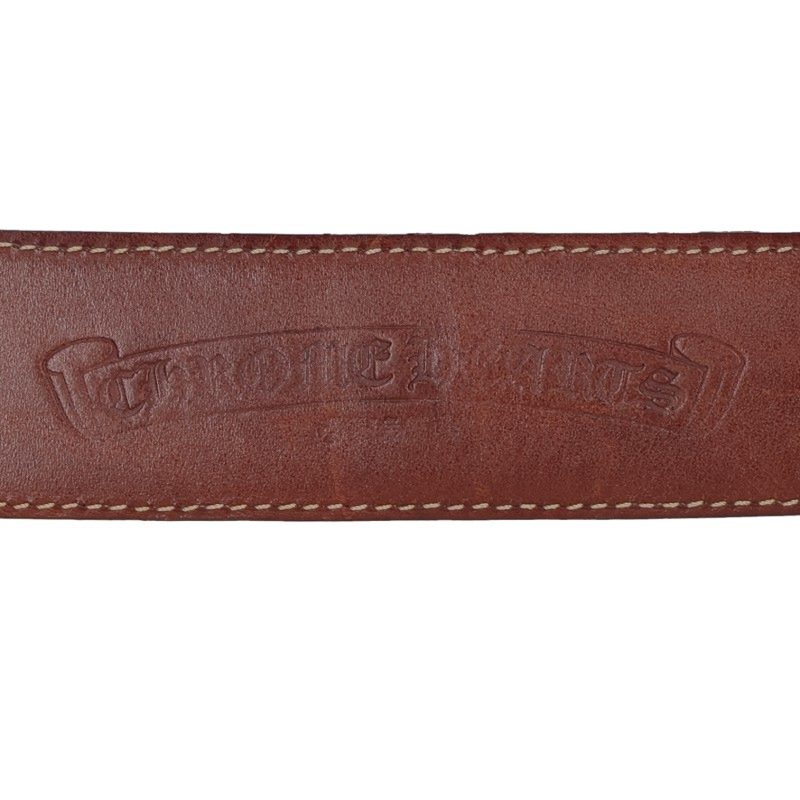 Chrome Hearts 1.5 STRAP Cemetery Cross Leather Belt Size 34