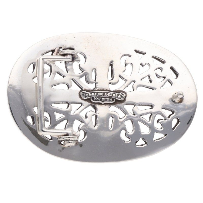 Chrome Hearts Sterling Silver Large Oval Cross Buckle