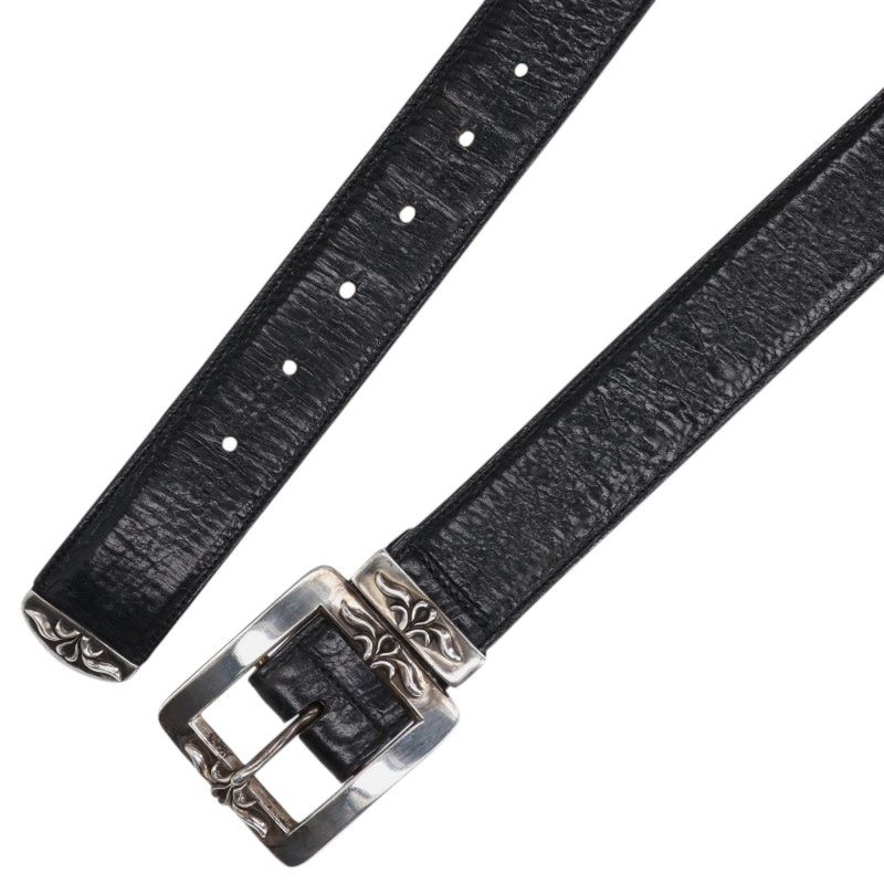 Chrome Hearts 3PC OTJ Leather Belt Black Size 36