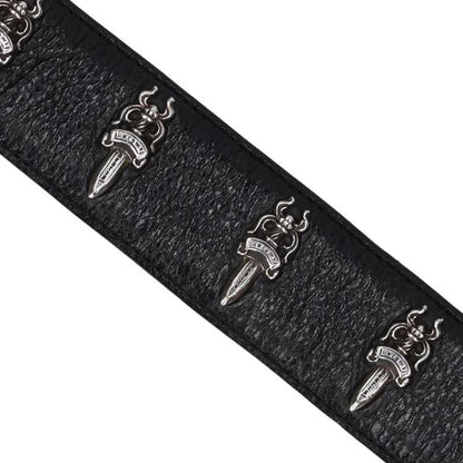Chrome Hearts #5 Dagger Loaded Leather Belt Multi Size 34