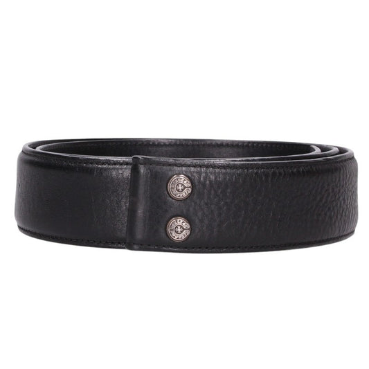 Chrome Hearts 1.5inch Scroll Label Leather Belt Size 34