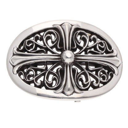 Chrome Hearts BUCKL OVAL CROSS1.5 Sterling Silver Buckle