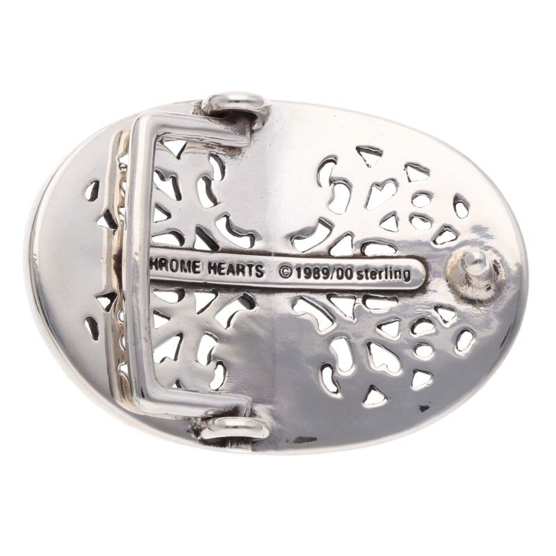 Chrome Hearts BUCKL OVAL CROSS1.5 Sterling Silver Buckle