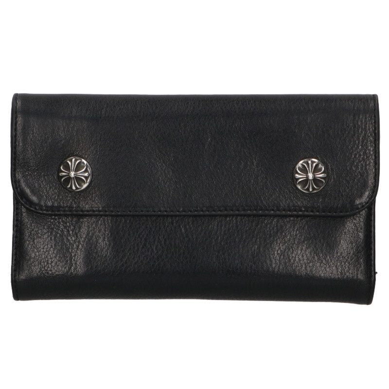 Chrome Hearts WAVE CROSS BALL Leather Wallet
