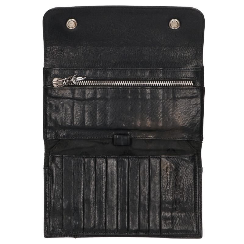 Chrome Hearts WAVE CROSS BALL Leather Wallet