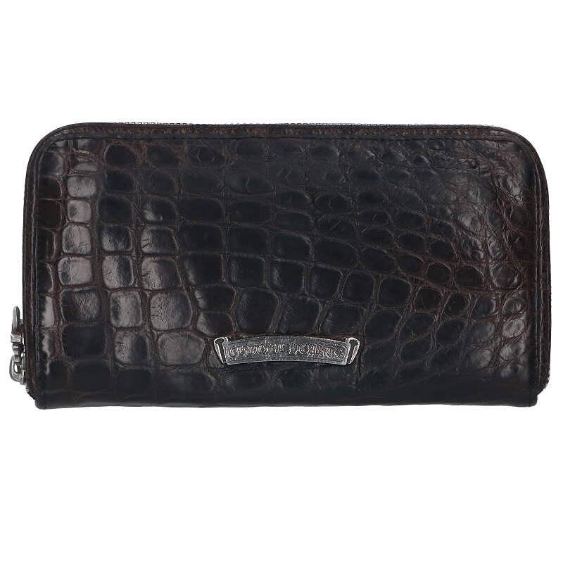 Chrome Hearts REC F ZIP Alligator Leather Size ONE Brown