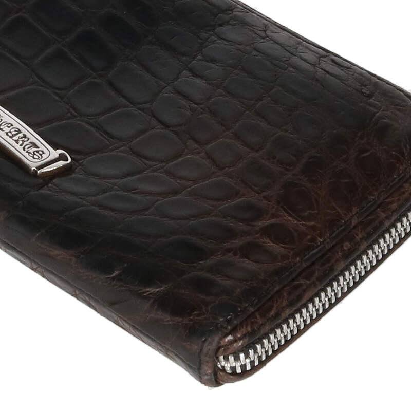 Chrome Hearts REC F ZIP Alligator Leather Size ONE Brown