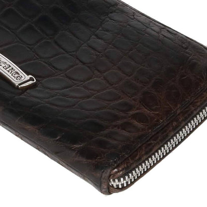 Chrome Hearts REC F ZIP Alligator Leather Size ONE Brown