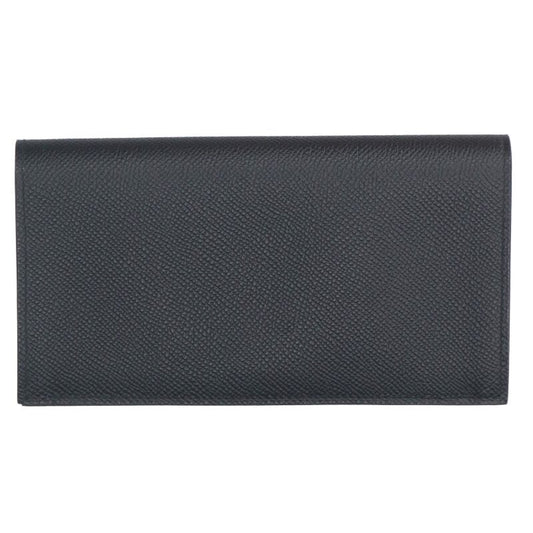 HERMES Citizen Twill Veau Epsom Bi-Fold Black Size ONE SIZE