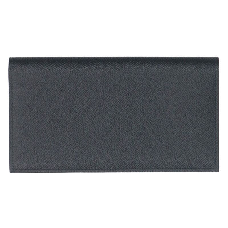 HERMES Citizen Twill Veau Epsom Bi-Fold Black Size ONE SIZE