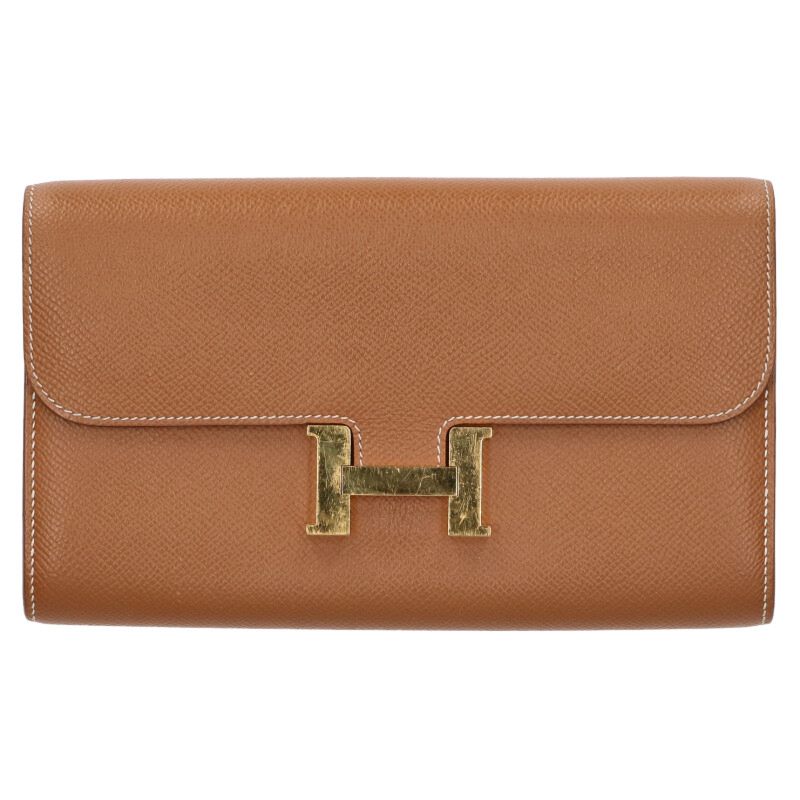 HERMES Constance To Go Epsom Brown/Gold Wallet Size ONE SIZE